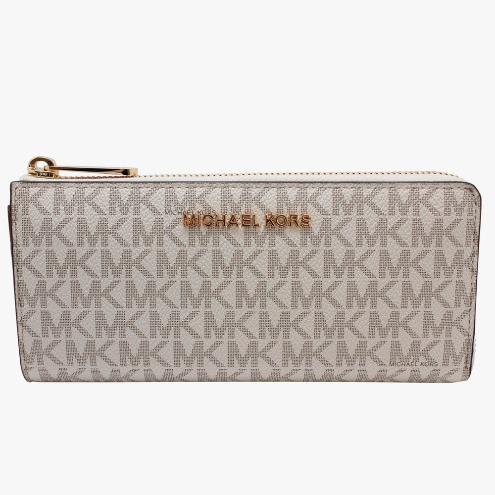 MICHAEL KORS, Jet Set Continental 3 Quarter Zip Around Wallet, NWOT